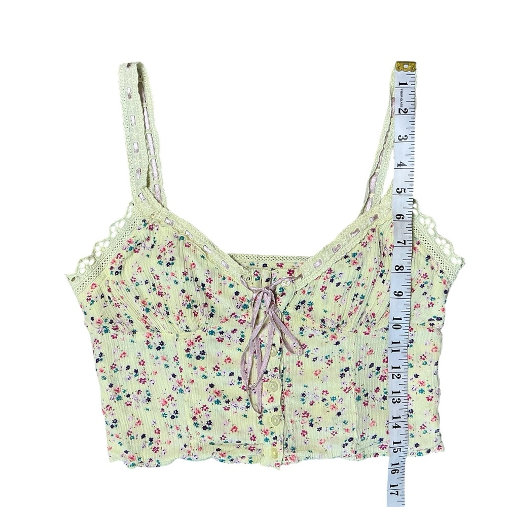 Urban Outfitters Floral Lace Trim Crop Tank – XS - Picture 5 of 6